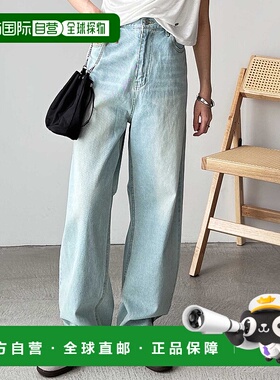 1h可退 日本直邮GeeRA 女士美腿显瘦曲线高腰牛仔裤 208309直筒裤