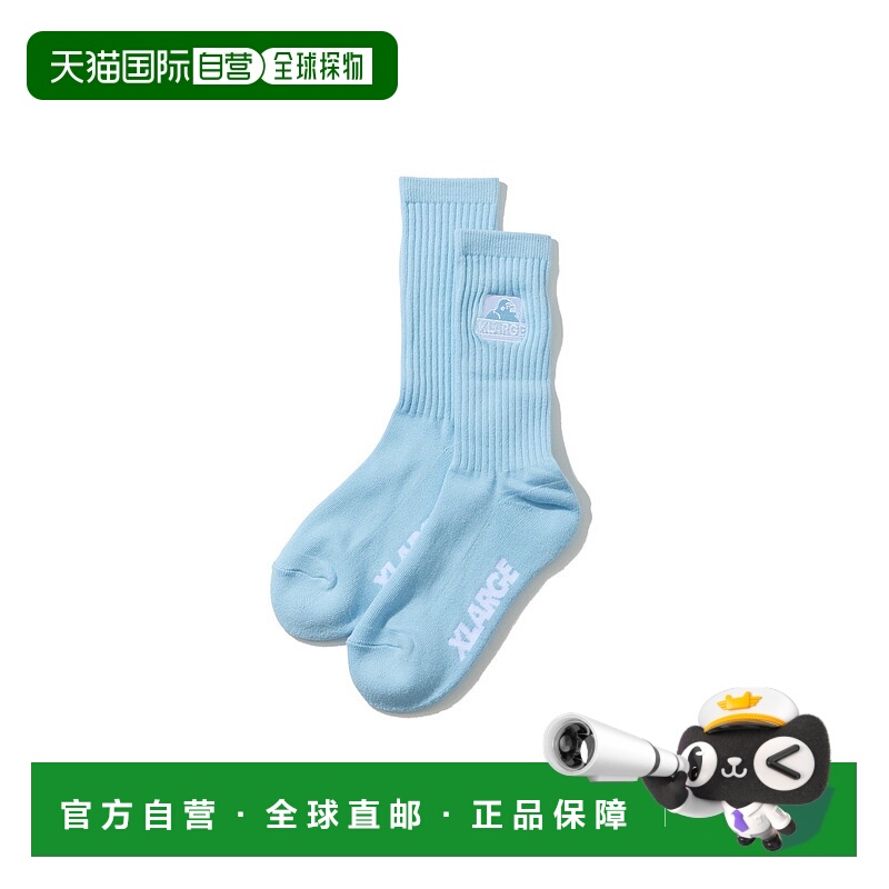 1h可退 日本直邮XLARGE 男女同款 OG刺绣 logo 舒适棉质袜 101254