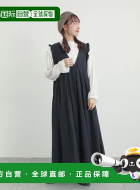 1h可退 日本直邮Samansa Mos2 Cross*Linen 肩部荷叶边 前后双穿