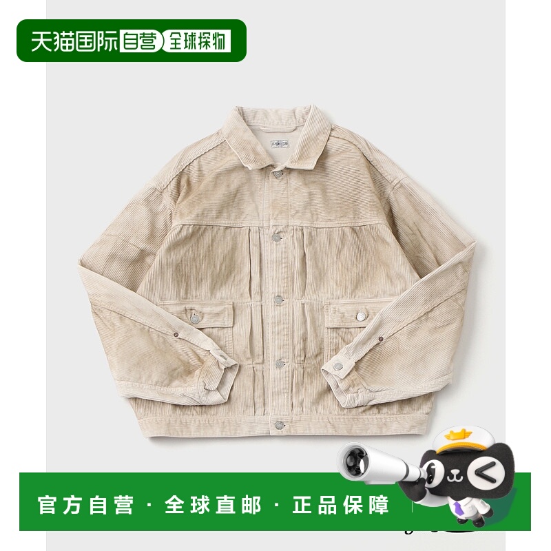 1h可退 日本直邮J.S HOMESTEAD 男装 不均染色全棉灯芯绒夹克 宽