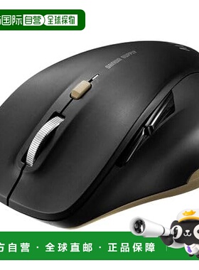 【日本直邮】Sanwa山业蓝牙鼠标静音小型 5按钮 黑400-MABT159BK2