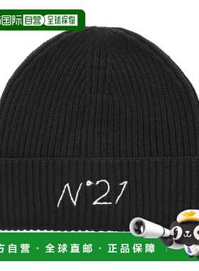 日本直邮N°21 女孩、女士针织帽黑色n2108sn0460 n21f39u 0n900