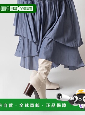 日本直邮RANDA 晴雨兼用弹力方头长靴 RA041BW12722 靴子