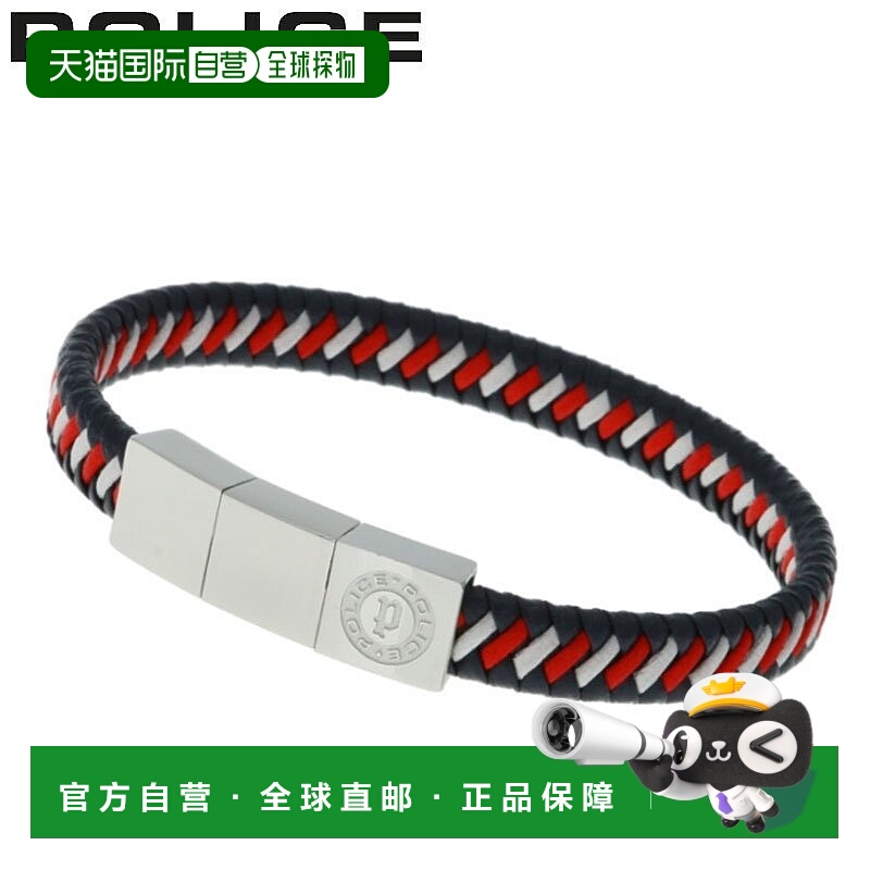日本直邮POLICE 手链 TWIST 男士 红黑 GB0034003 人气推荐 时尚