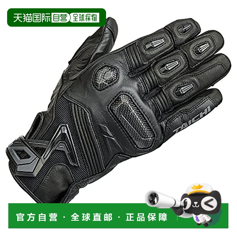 【日本直邮】Rs Taichi皮革手套 全季 触屏对应 炭 护具 黑XL RST