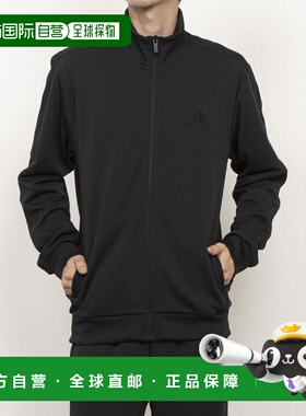 日本直邮阿迪达斯男士长袖运动外套M MH 3S黑色/黑色 (JV6980)