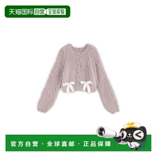 日本直邮日潮 GRL毛绒针织缎带短款开衫pm415针织衫外套