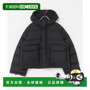 1h可退 日本直邮GYMPHLEX 女士短款连帽羽绒服 双口袋宽松设计 DW