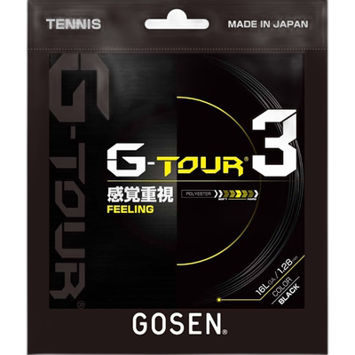日本直邮GOSEN G-TOUR 3 16L 黑色网球拍线 TSGT30BK