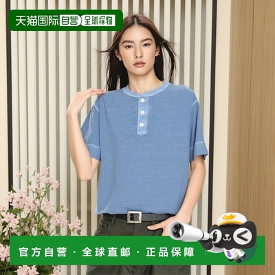 日本直邮Healthknit 亨利领短袖T恤 10060 黑色 浅灰色 橄榄色 皇