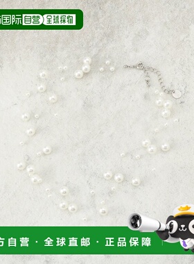 日本直邮Dessin 女士 三连珍珠风格项链 F5805220202601