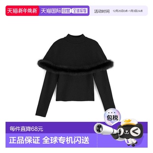 GRL 圆领时尚 毛皮披肩针织上衣 修身 tu934长袖 日本直邮日潮