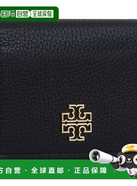 日本直邮Tory Burch 女士 Britten 迷你钱包 (159431-001) 黑色皮