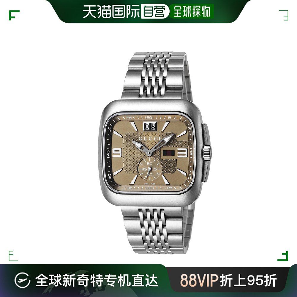 gucci 手表 guc99coupe 方形不锈钢皮带 m 手表 ya131301古驰