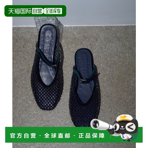 1h可退 日本直邮GRISE女士夏季网面水晶装饰凉鞋穆勒鞋 251928216