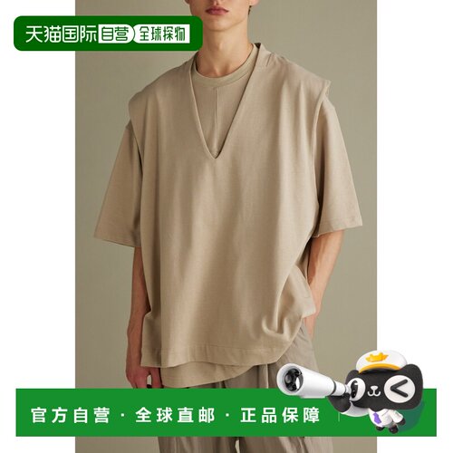 1h可退 日本直邮STYLEMIXER 男士重磅天竺侧开衩背心 501HS180020