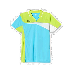 【日本直邮】美津浓MIZUNO女士网球衫 短袖POLO衫62JA7213蓝色S