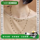 日本直邮ear PAPILLONNER 女士 1h可退 不过敏不锈钢 黑色玻璃珠