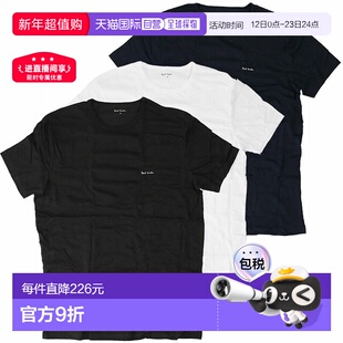 日本直邮Paul Smith“男士 T 恤 3 件套”胸前标志有机棉男士 T
