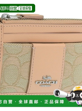 日本直邮Coach蔻驰女包配饰女士卡包Outlet浅橙色MNIDSKNYSIGJCQ