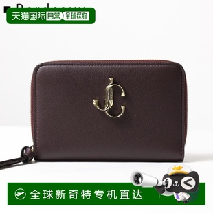 迷你钱包圆形拉链卡包零钱包皮革 日本直邮 Jimmy Choo CHRISTIE