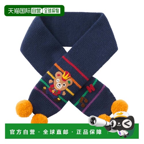 日本直邮【日本直发】MikiHouse 音乐队系列围巾 保暖羊毛混纺 可