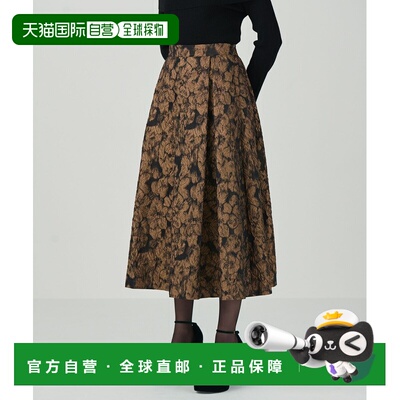 1h可退 日本直邮Diagram 女士提花长款褶皱半身裙 0324421022