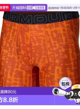 日本直邮UNDER ARMOUR 6英寸高性能科技男士内裤 S-3L 橙色 [无商