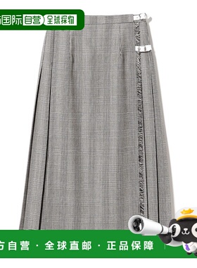 1h可退 日本直邮O'NEIL OF DUBLIN 女装 纯毛 窄腰带 长款 格纹裙