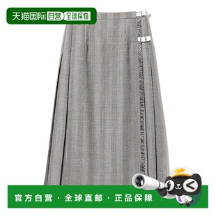 1h可退 日本直邮O'NEIL OF DUBLIN 女装 纯毛 窄腰带 长款 格纹裙