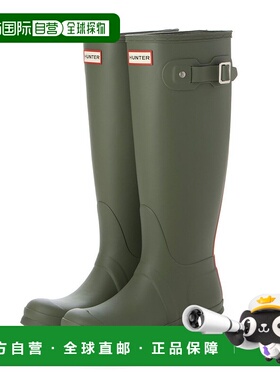【日本直邮】Hunter女士雨靴墨绿色长筒平底防水防滑日常舒适雨鞋