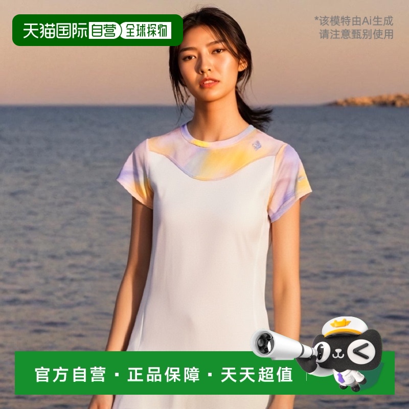 日本直邮Lecoq 网球羽毛球服女 图案游戏衬衫女QTWWJA06