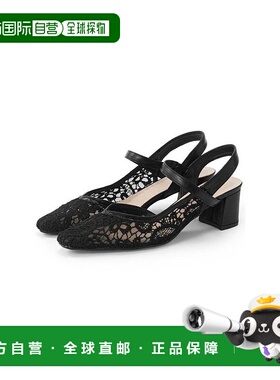 日本直邮日潮 GRL 蕾丝带高跟鞋 gd1517尖头牛皮