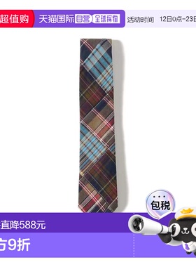 1h可退 日本直邮BROCKLEHURST 男装 全棉拼接马德拉斯格纹领带 21