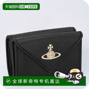 S0021 日本直邮Vivienne 5115002EW Westwood 黑色 女士三折钱包
