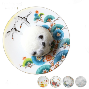 日本直邮九谷烧 小盘 4 种可选 / 色日 穆田浩监修 12.5 厘米图画