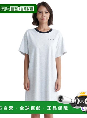 日本直邮ROXY GETTING LOST IN PARADISE 标志后背印花及膝连衣裙