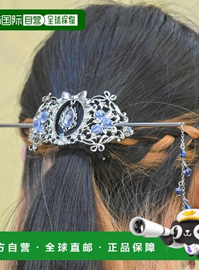 1h可退 日本直邮axes femme 女士 玫瑰装饰 八齿发梳 镂空蝴蝶结