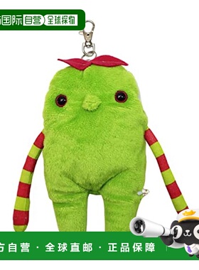 【日本直邮】Shinada月票套绿色玩偶金属挂钩毛绒MKPC-0150YG