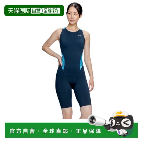 日本直邮Nike 耐克女士泳装 游泳 连体泳衣 绿松石色 M-LL尺码