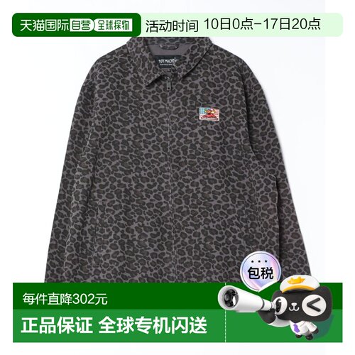 1h可退 日本直邮TOY MACHINE 男女同款 刺绣豹纹外套 半拉链宽松