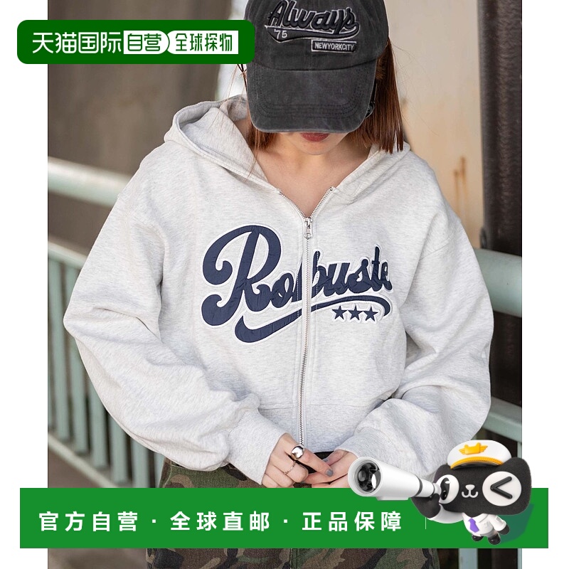 1h可退 日本直邮WEGO 女士春夏新款logo拉链短款卫衣 WE25SP02L00