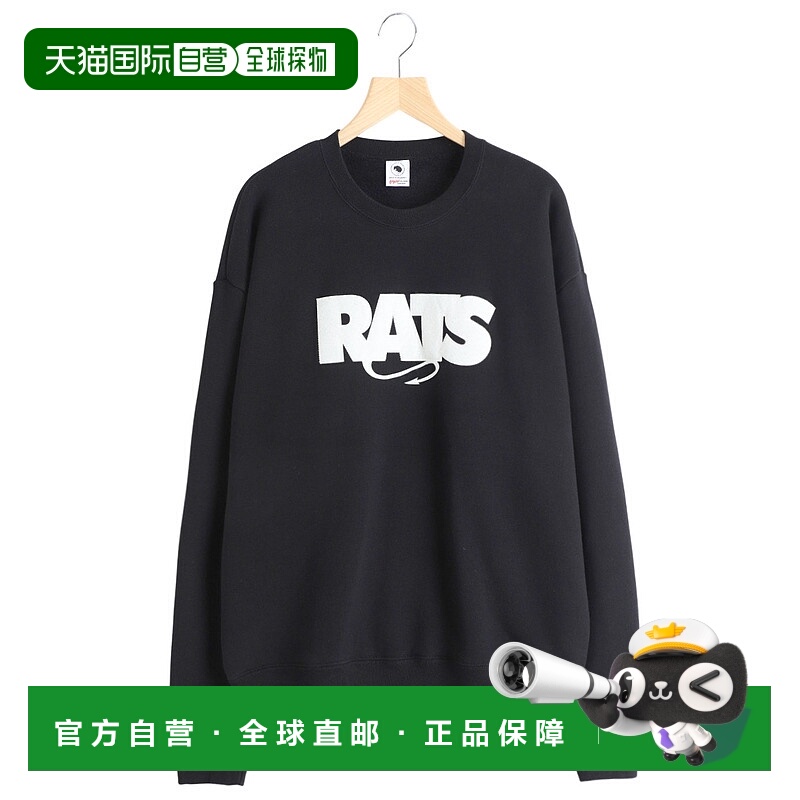 1h可退 日本直邮RATS男装宽松半拉链棉质连帽卫衣 25RTC1001