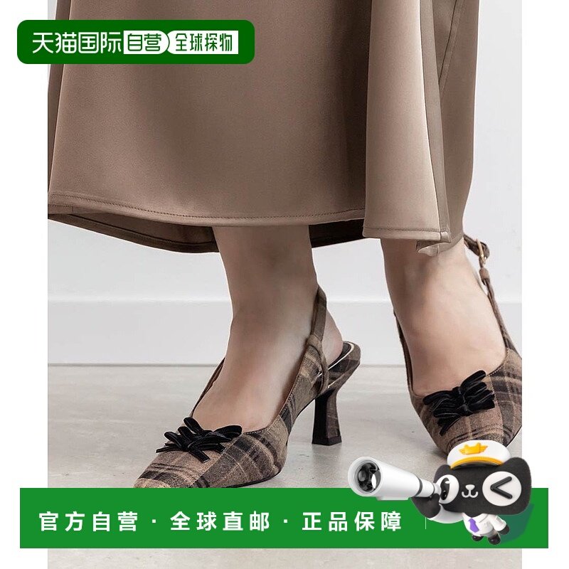 日本直邮RANDA 迷你丝带背带女鞋 RA041BW016831 黑色高跟鞋单鞋