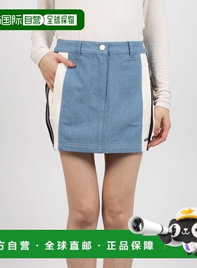 日本直邮NERDY 女士牛仔拼接运动迷你短裙 [NE8621EW001016] 卡其