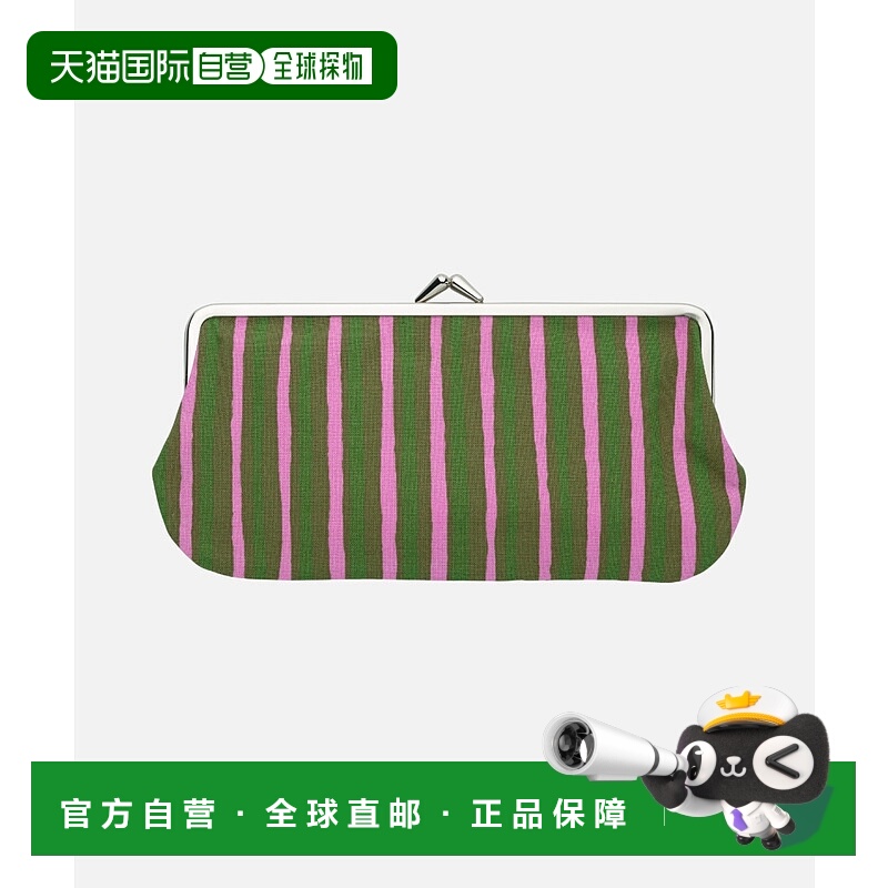 1h可退 日本直邮marimekko 女装 Vivid条纹长款化妆收纳零钱包 52