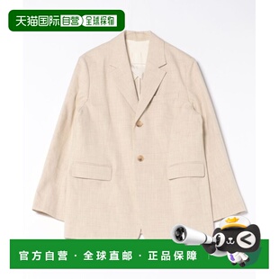 1h可退 日本直邮Adam et Rope' 女士 真丝混纺粗花呢单粒扣西装外