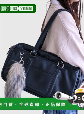 日本直邮GYDA 高中生书包黑色和棕色合成革初中生书包非常适合上