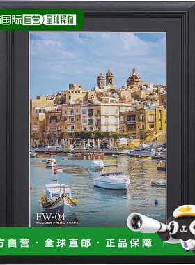 【日本直邮】HAKUBA 木制相框 FW-04 A4 黑色 FW-4-BKA4