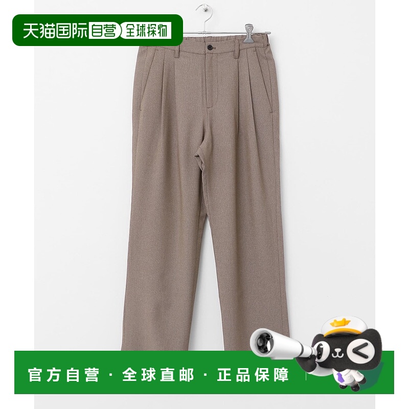 1h可退 日本直邮SENSE OF PLACE 男士微格纹双褶宽松裤 AAA514A12